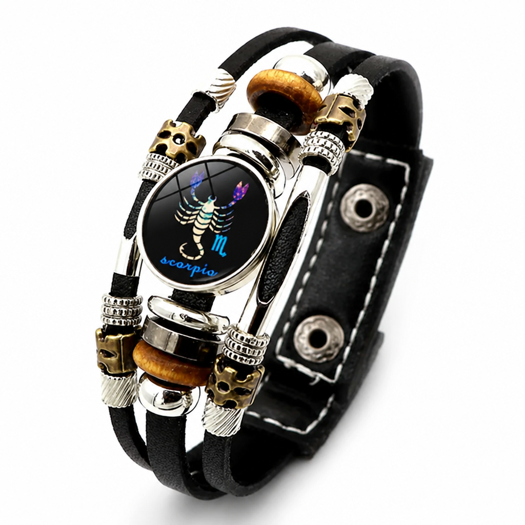 OrbitBand™ — Cosmic Dial Leather Bracelet