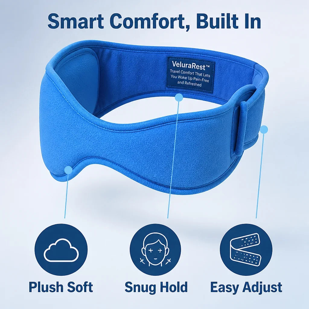 SleepEase™ — Plush Travel Neck & Head Pillow