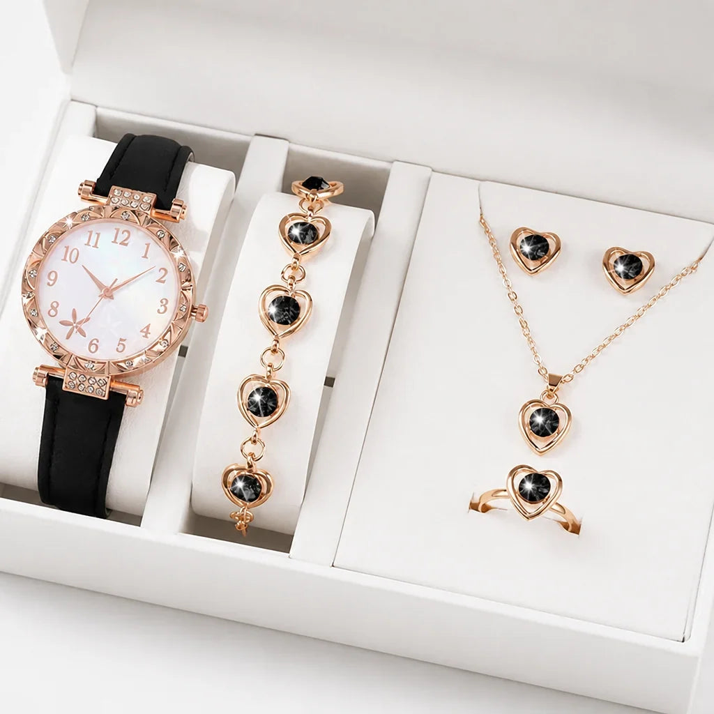 Glamora™ — Women’s Watch & Jewelry Gift Set