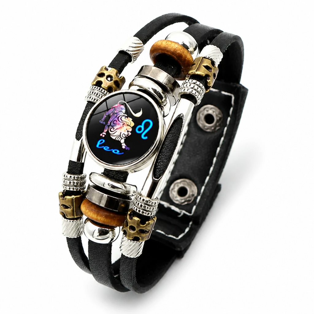 OrbitBand™ — Cosmic Dial Leather Bracelet