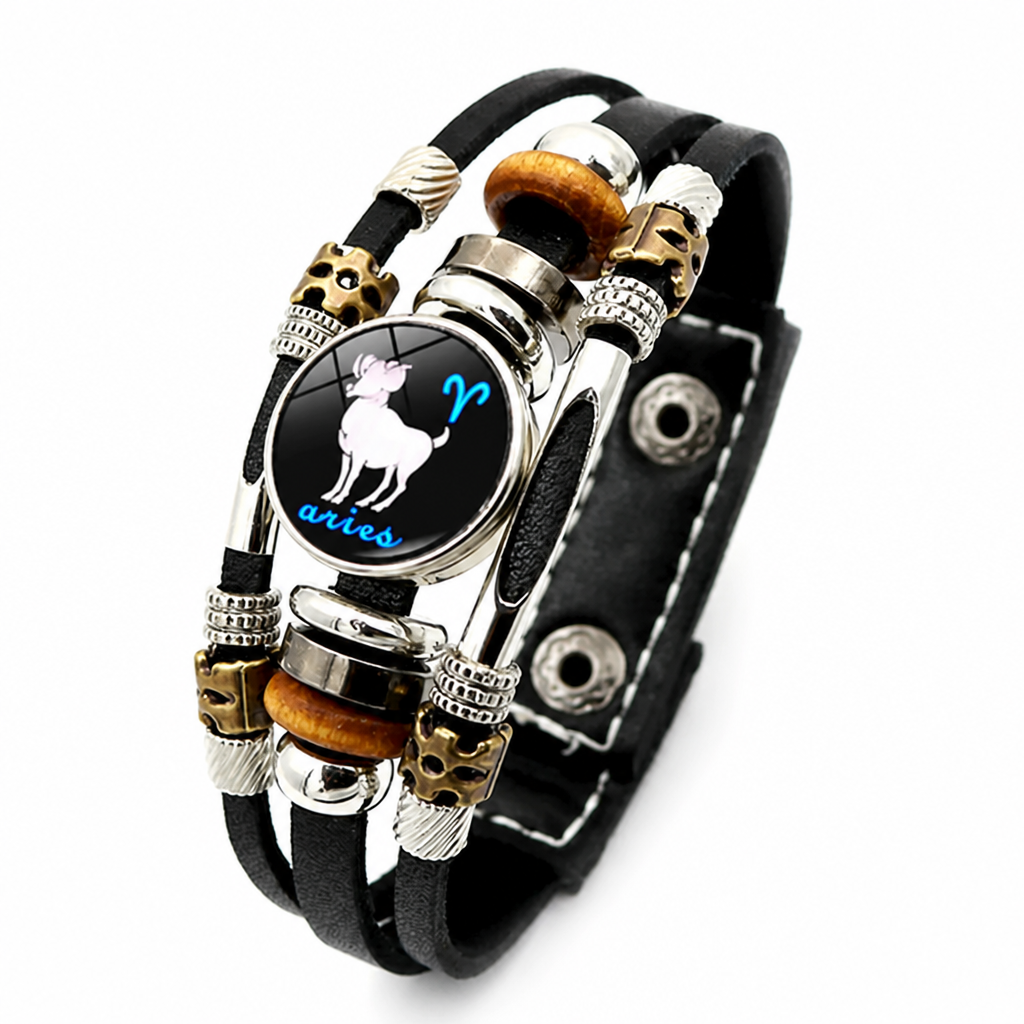 OrbitBand™ — Cosmic Dial Leather Bracelet