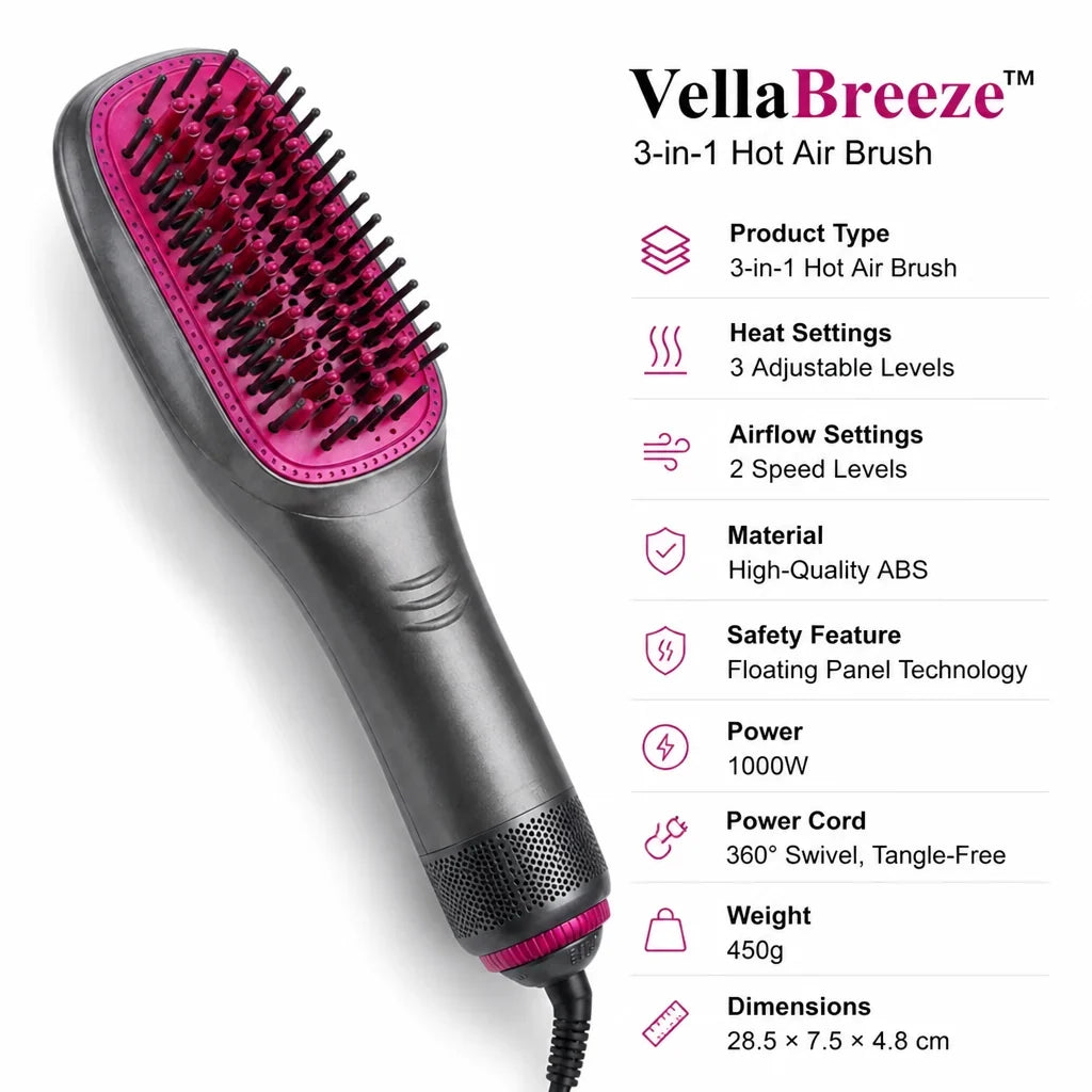 VellaBreeze™ — Heated Straightening Hair Brush