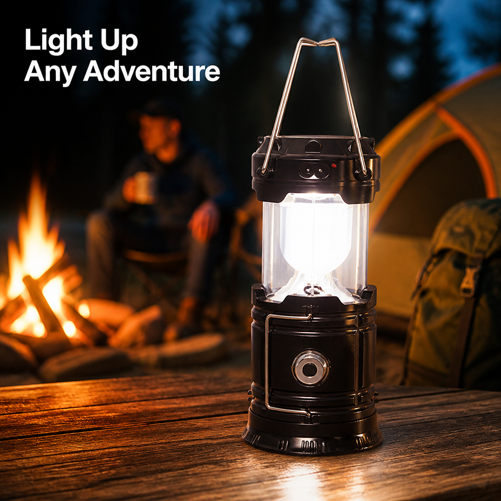 AdventureGlow™ — Compact Emergency & Camping Lantern