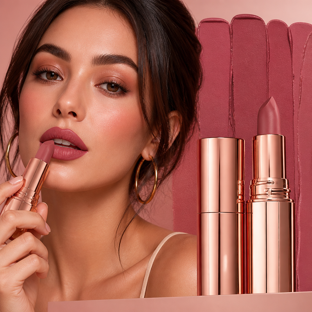 LuxeMatte™ Long-Lasting Matte Lipstick — All-Day Color