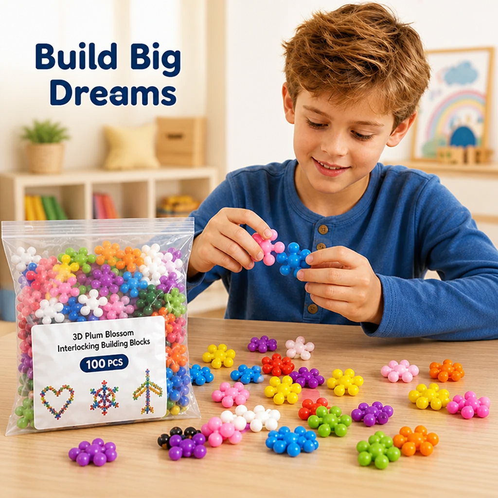 BuildBloom™ — Colorful Interlocking Building Blocks Set