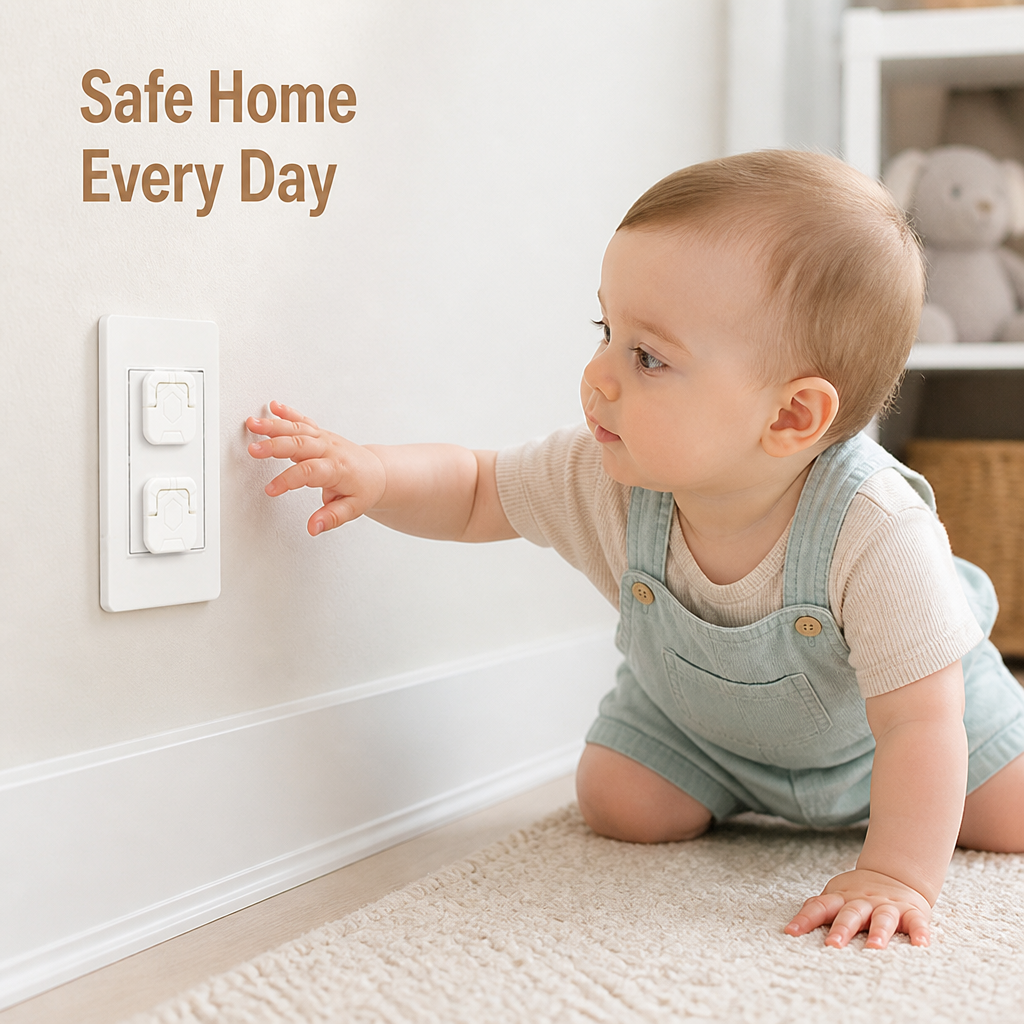 SafeSocket™ Outlet Covers 10-Pack — Childproof in Seconds