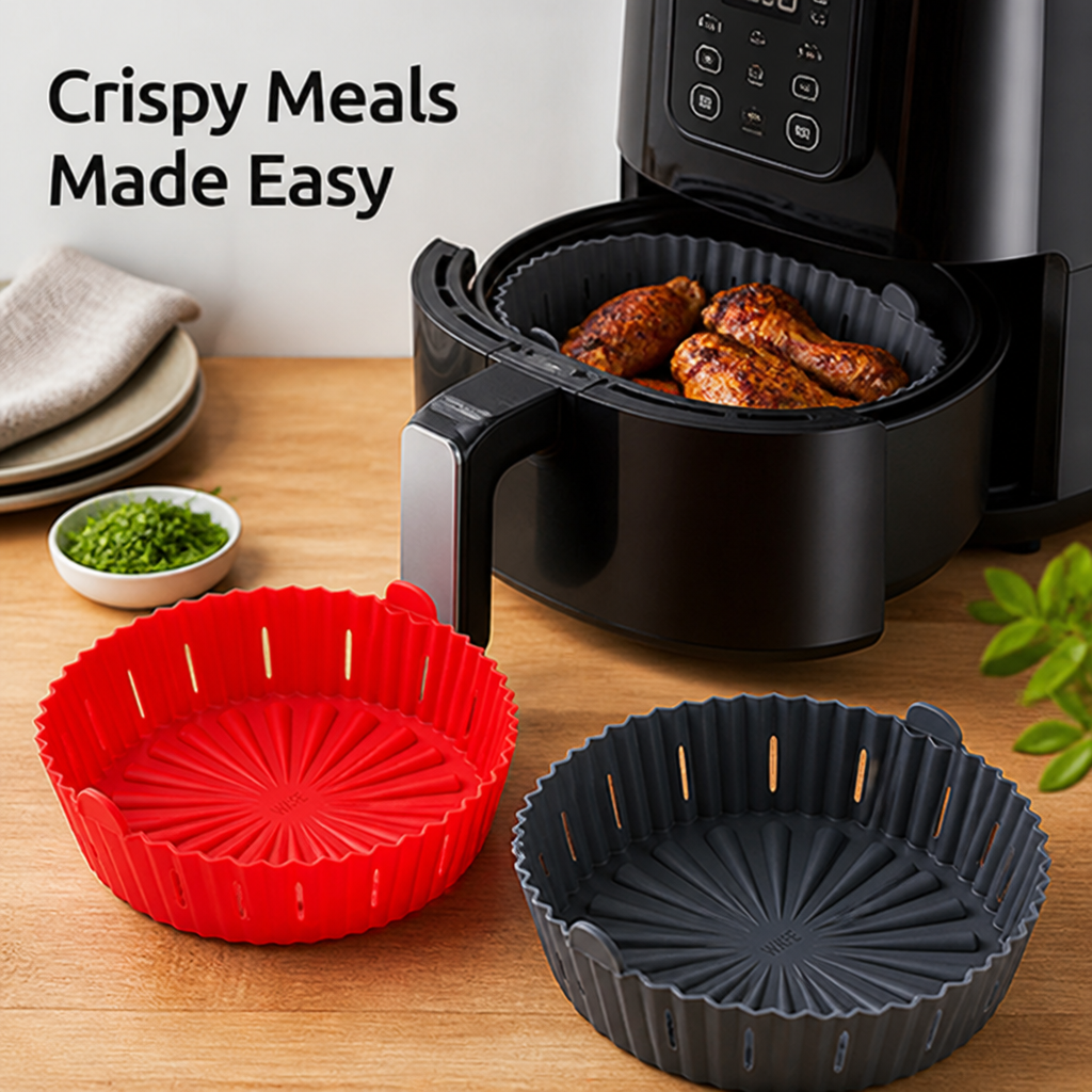 Crispella™ — Silicone Air Fryer Basket Liners