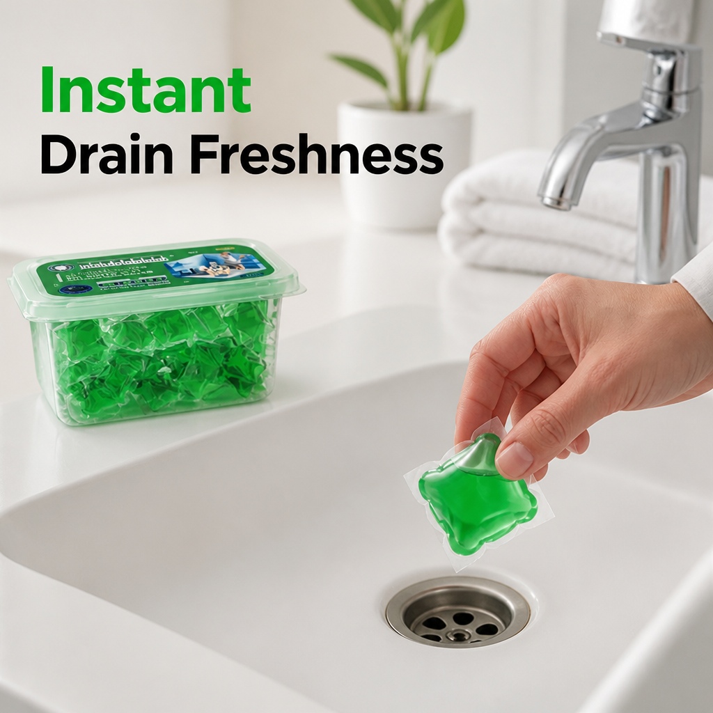 DrainFresh™ — Long-Lasting Drain Odor Blocker