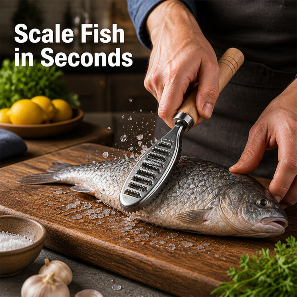 FishScalePro™ — Stainless Steel Fish Scaler