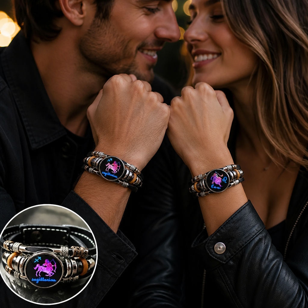 OrbitBand™ — Cosmic Dial Leather Bracelet