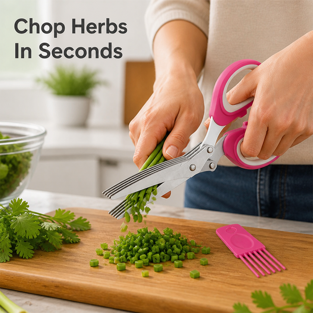 ChopSwift™ — 5-Blade Herb Scissors