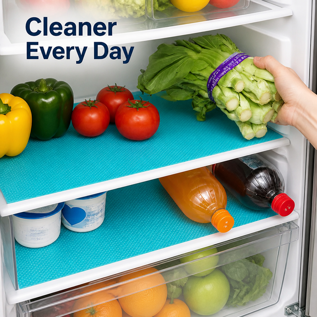 FreshGuard™ — Waterproof Refrigerator Shelf Liner