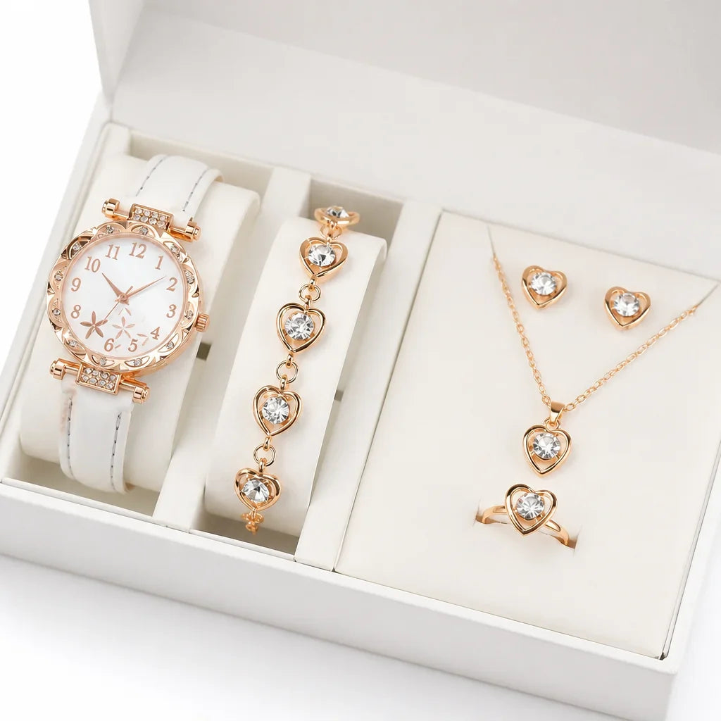Glamora™ — Women’s Watch & Jewelry Gift Set