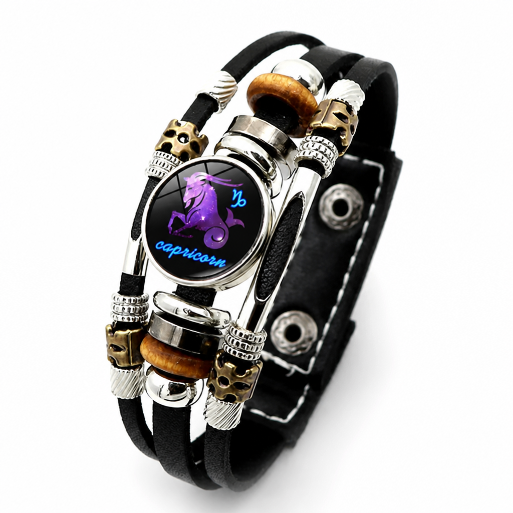 OrbitBand™ — Cosmic Dial Leather Bracelet