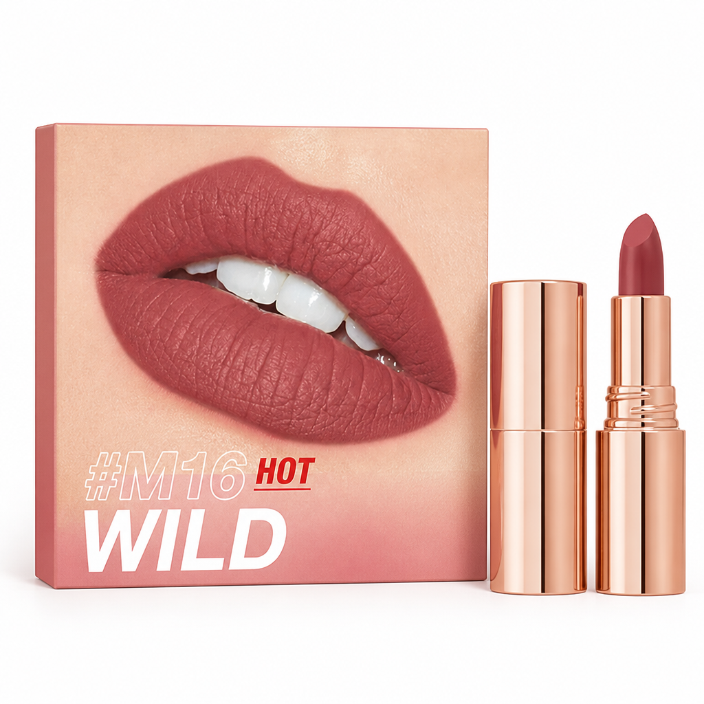 LuxeMatte™ Long-Lasting Matte Lipstick — All-Day Color