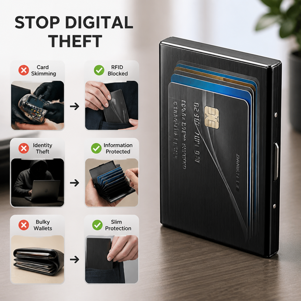 SlimVault™ — Ultra-Thin RFID Card Wallet