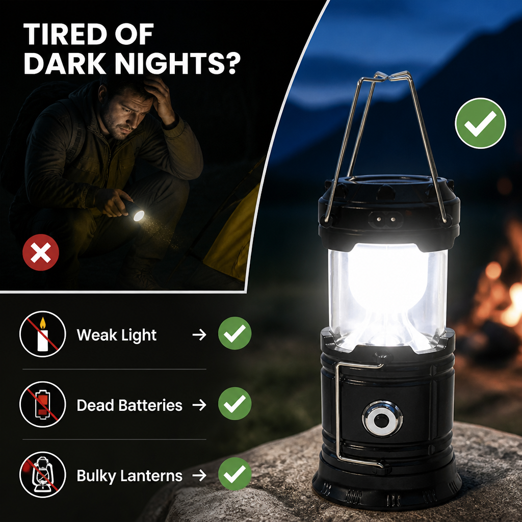 AdventureGlow™ — Compact Emergency & Camping Lantern