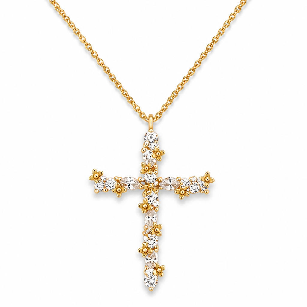 Seraphina™ Sparkling Cross Necklace — Faith in Every Glance