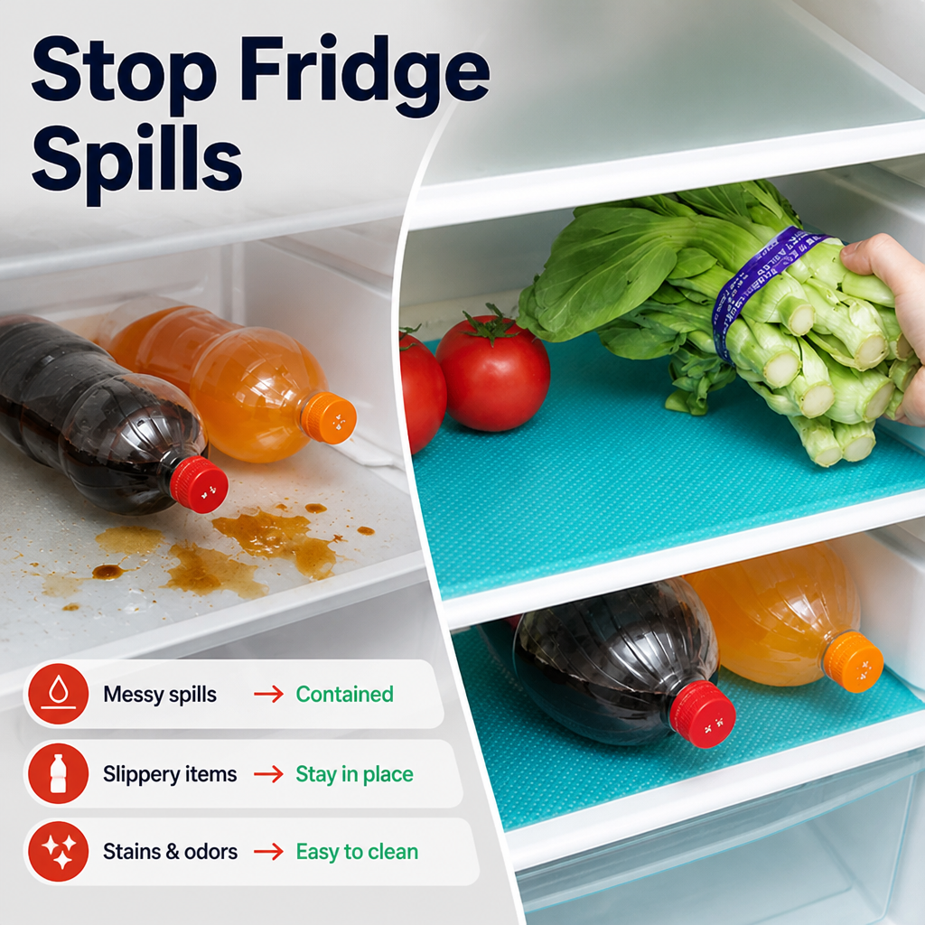 FreshGuard™ — Waterproof Refrigerator Shelf Liner