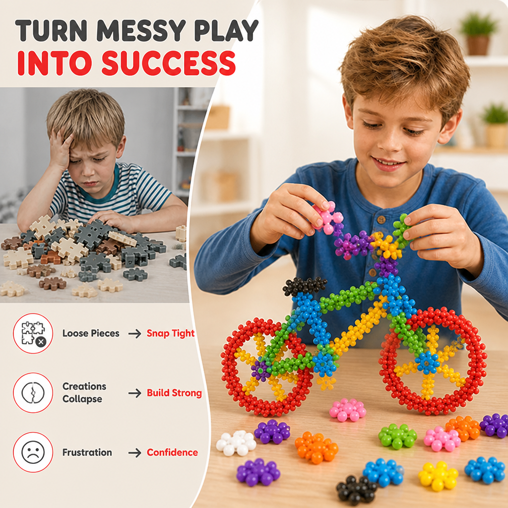 BuildBloom™ — Colorful Interlocking Building Blocks Set