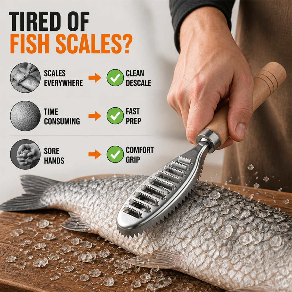 FishScalePro™ — Stainless Steel Fish Scaler