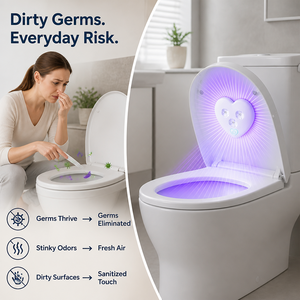 GlowGuard™ — Automatic Toilet UV Cleaner