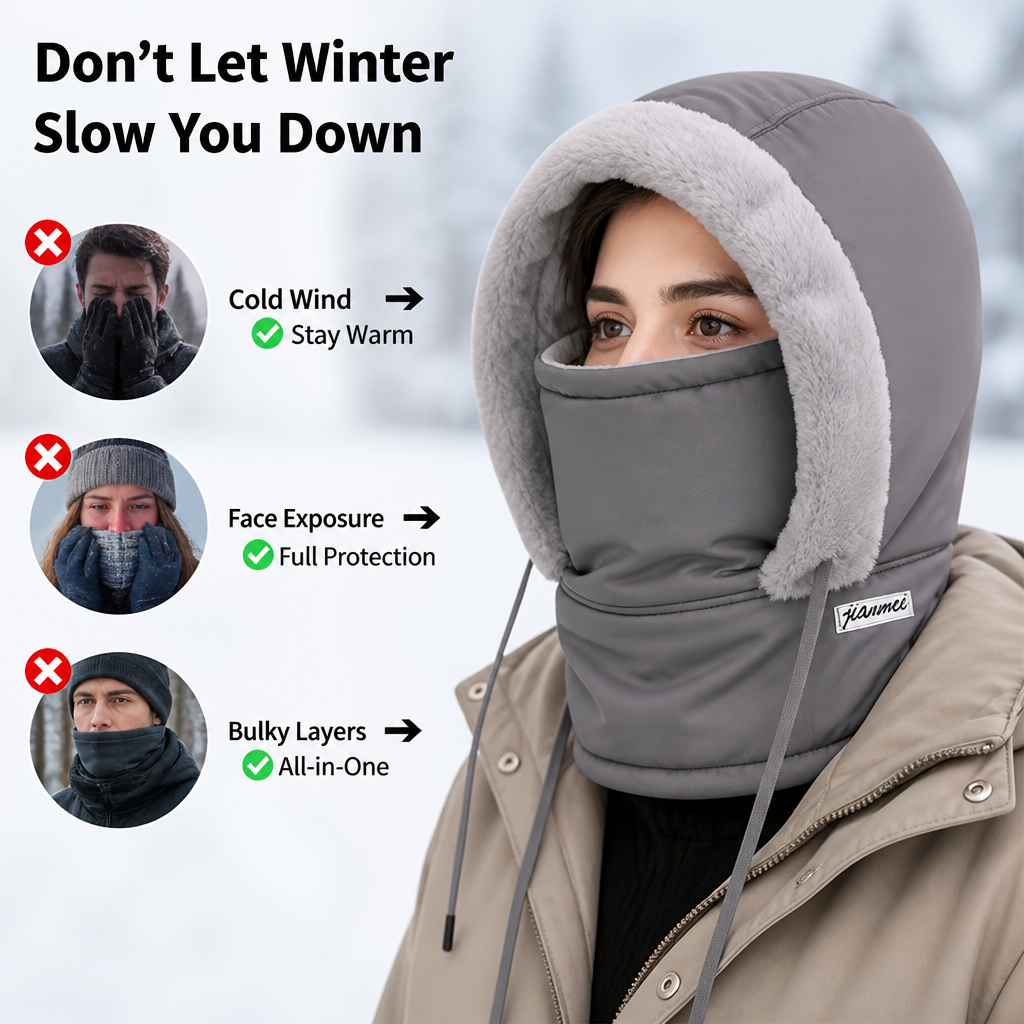 WinterHood™ — Insulated Cold-Weather Face Cover
