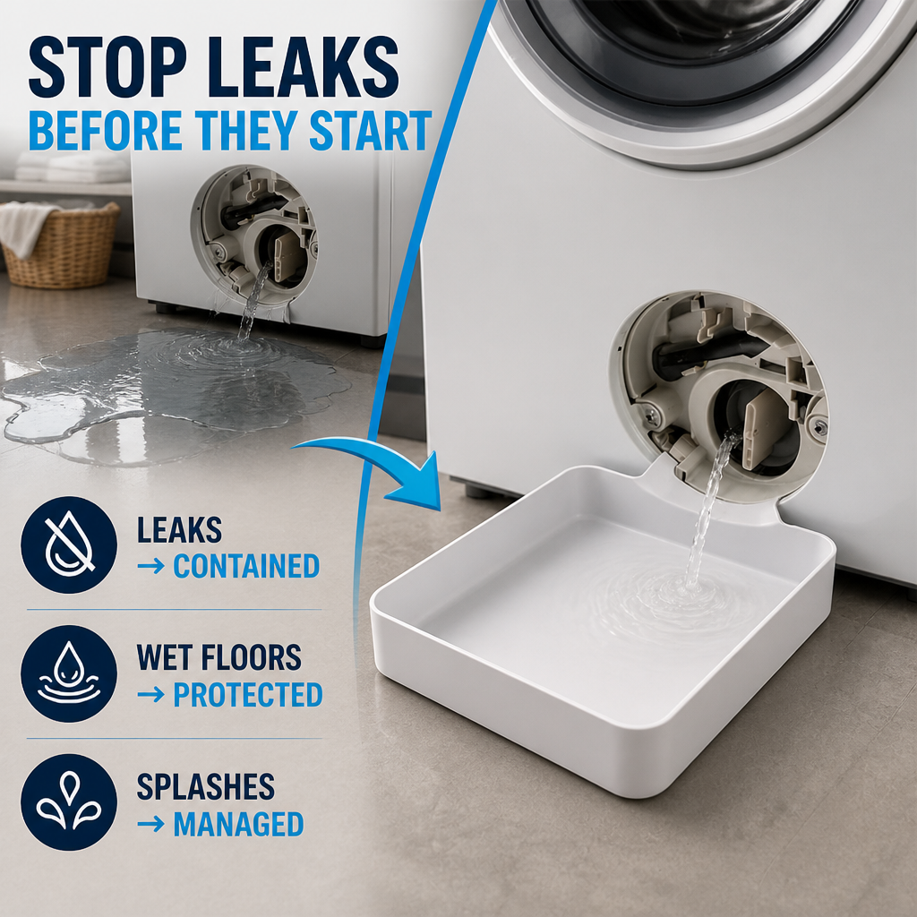 WashGuard™ — Floor-Saving Washer Tray