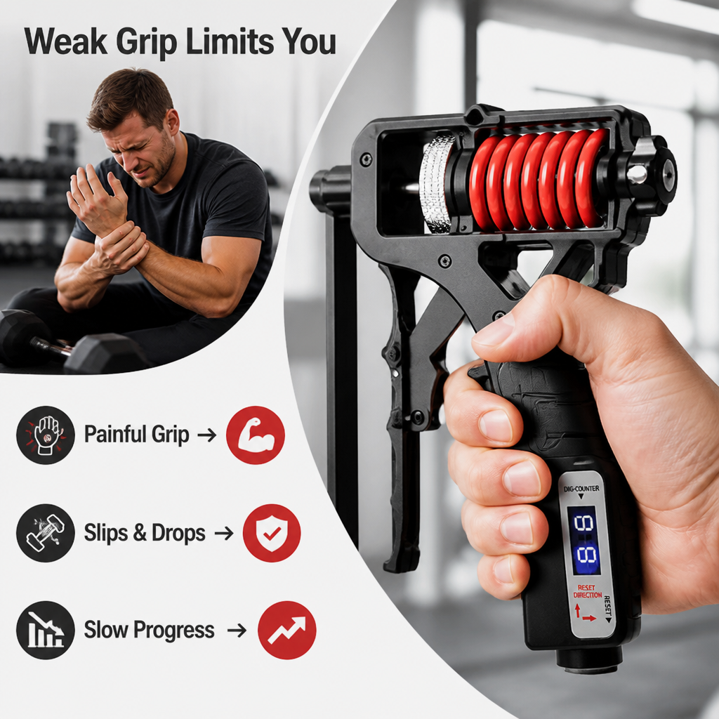 GripCore™ — Progressive Hand Strength Trainer