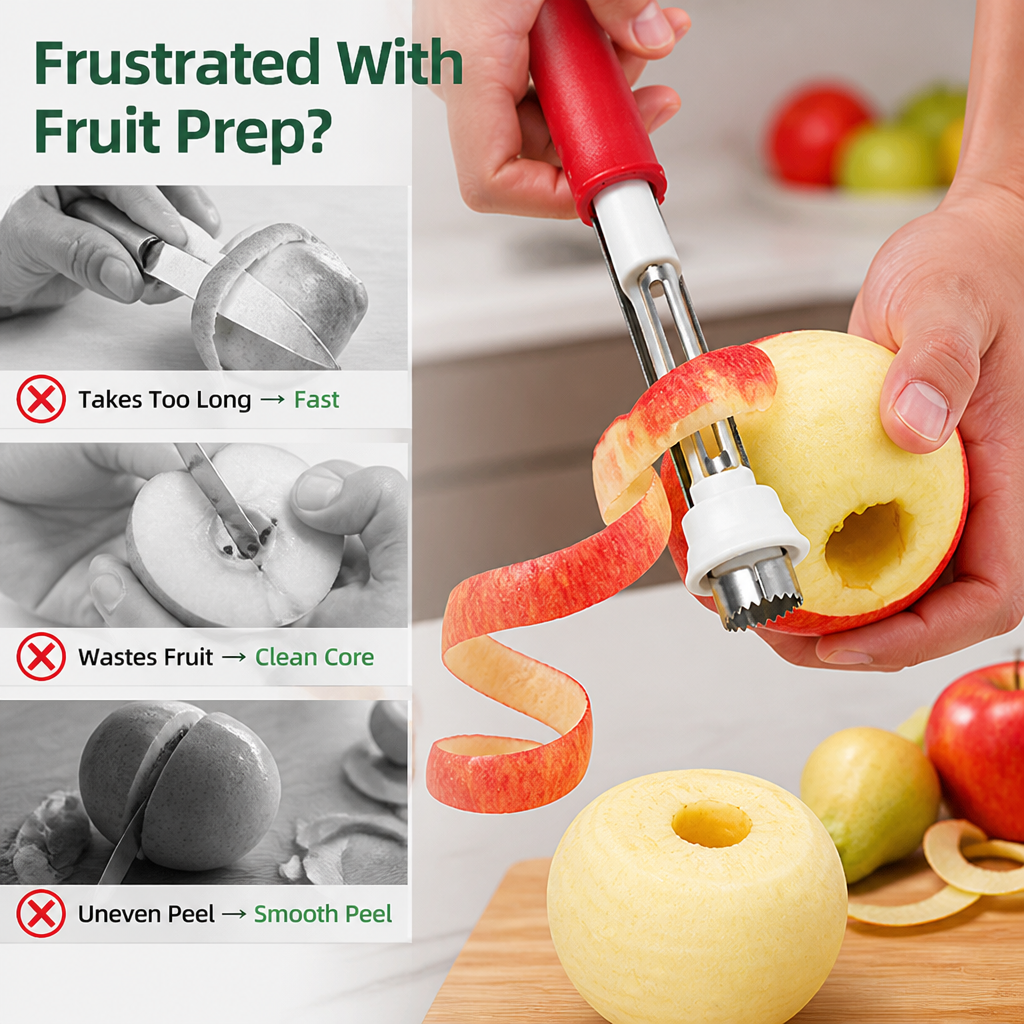 CoreEase™ — 2-in-1 Fruit Coring Tool