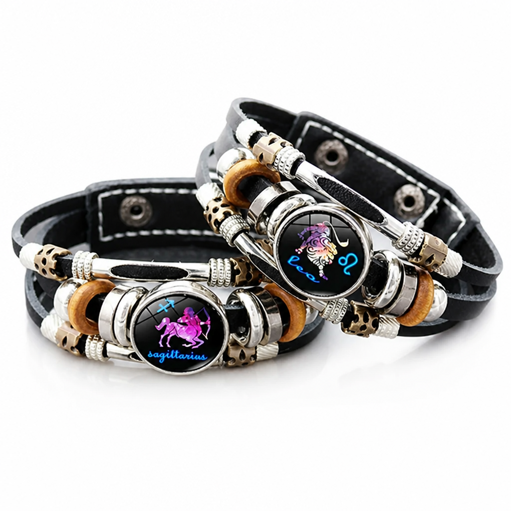 OrbitBand™ — Cosmic Dial Leather Bracelet