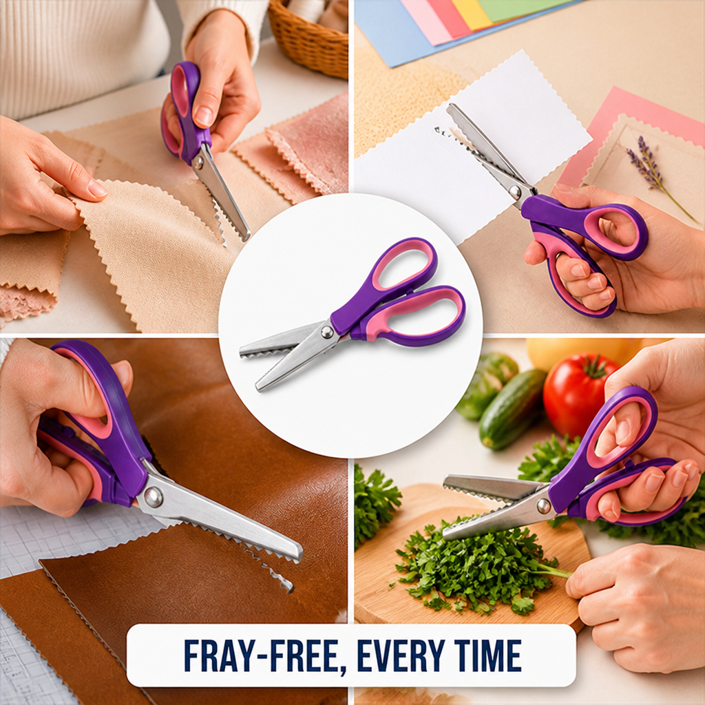 ZigCut™ Pinking Shears — Clean, Fray-Free Edges
