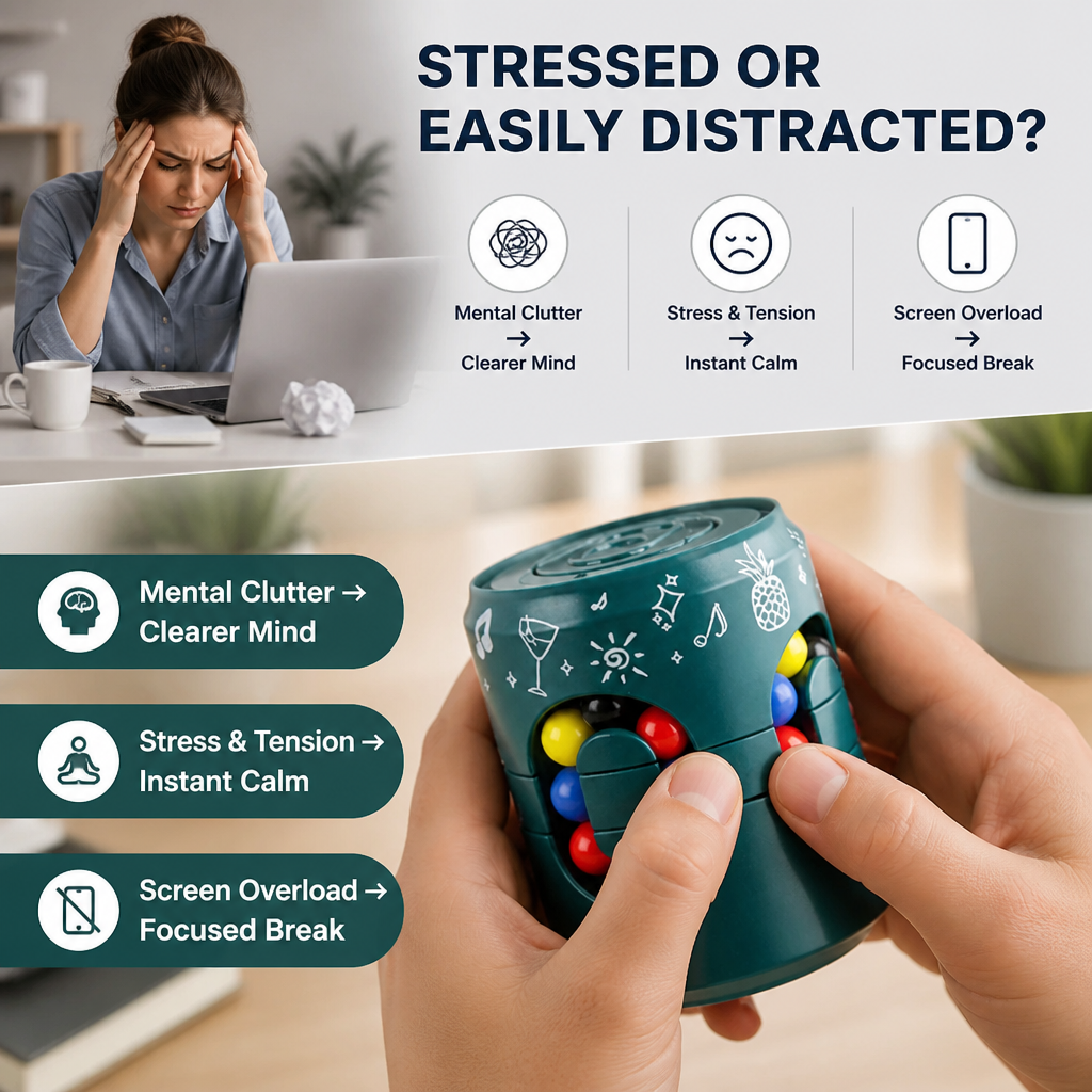 FocusCube™ — Colorful Stress Relief Fidget Puzzle