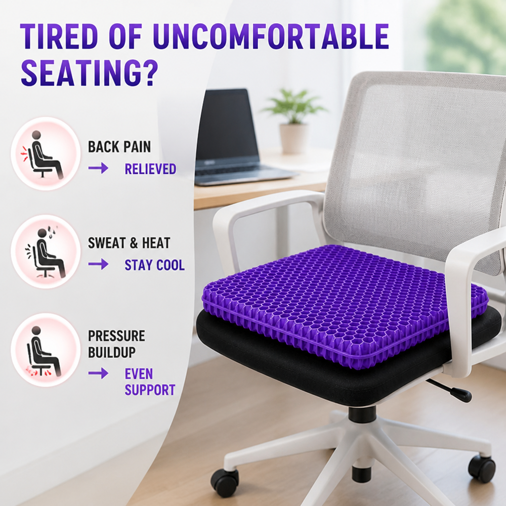 CushionFlex™ — Smart Comfort for Long Hours of Sitting