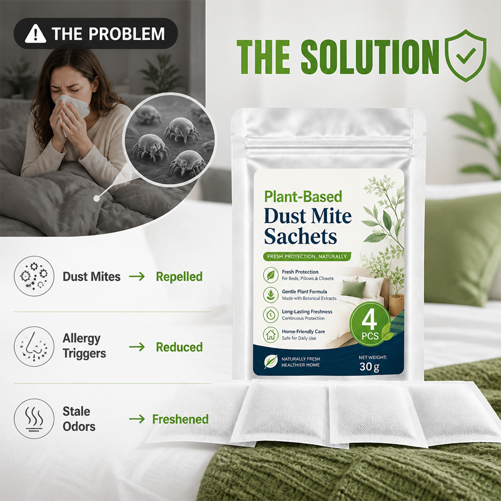 PureBreathe™ — Natural Dust Mite Control Sachets