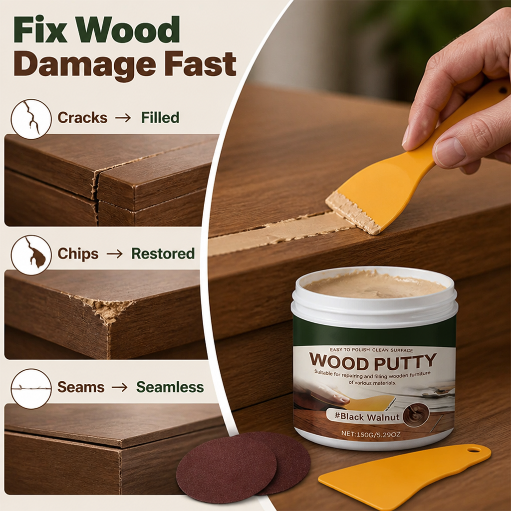 WoodFix™ — Professional Wood Putty Repair Kit