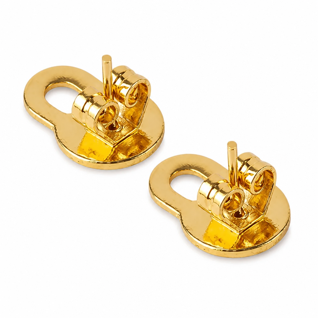LockLuxe™ — Heart-Shaped Statement Earrings