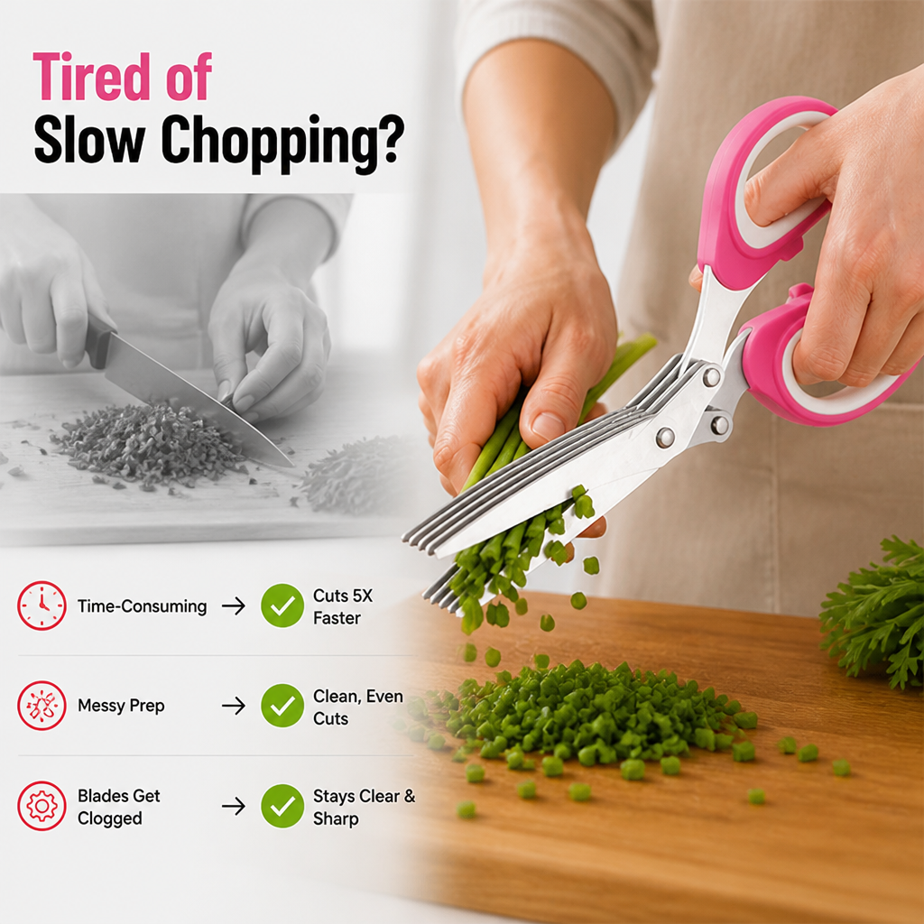 ChopSwift™ — 5-Blade Herb Scissors