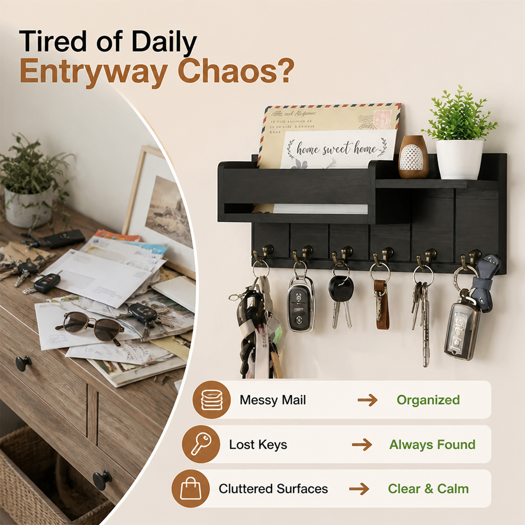 EntryNest™ Wall Organizer — Clutter-Free Entryway