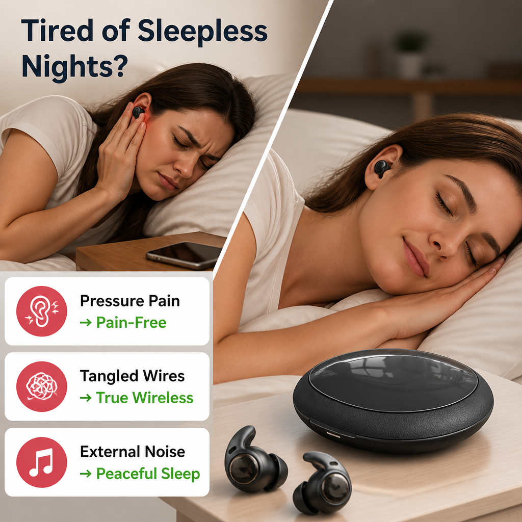 SleepBuds™ — Gentle Sound & Comfort for More Restful Nights