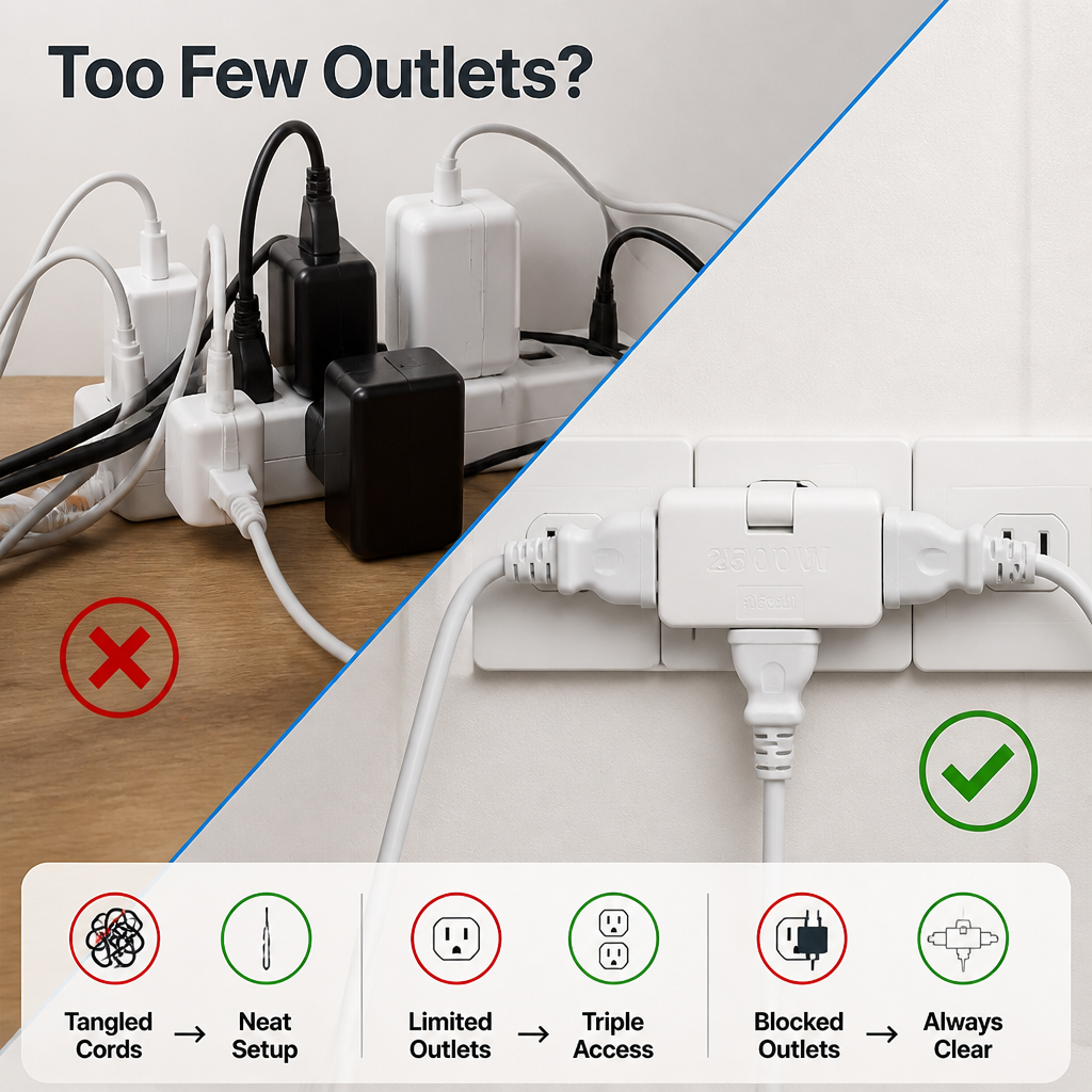 PowerLink™ — 3-Port Wall Power Adapter