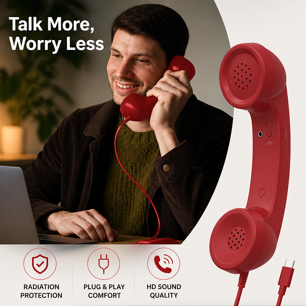 RetroTalk™ Retro Phone Handset — Calls With Classic Style
