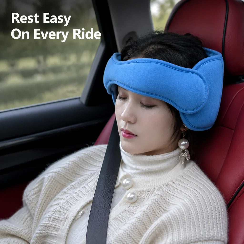 SleepEase™ — Plush Travel Neck & Head Pillow