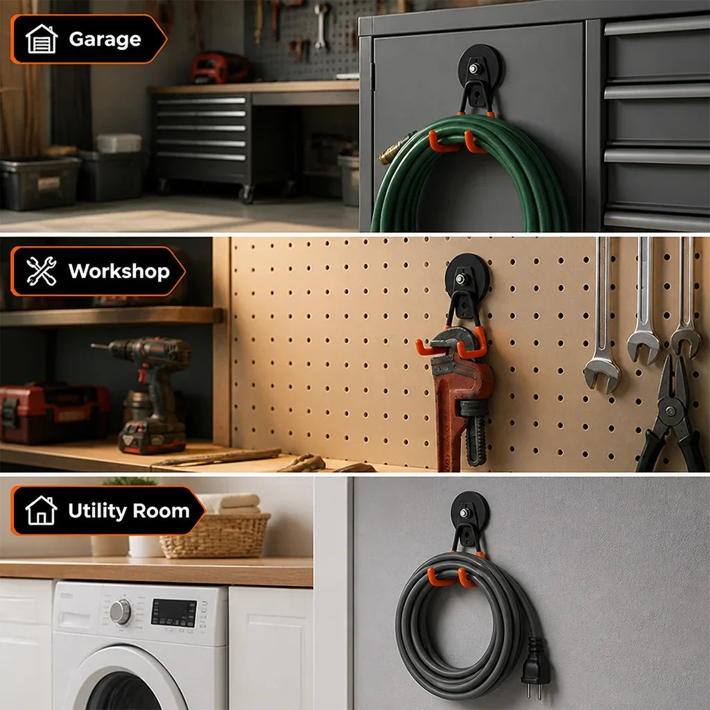 GripHook™ — Heavy-Duty Wall-Mount Utility Hook