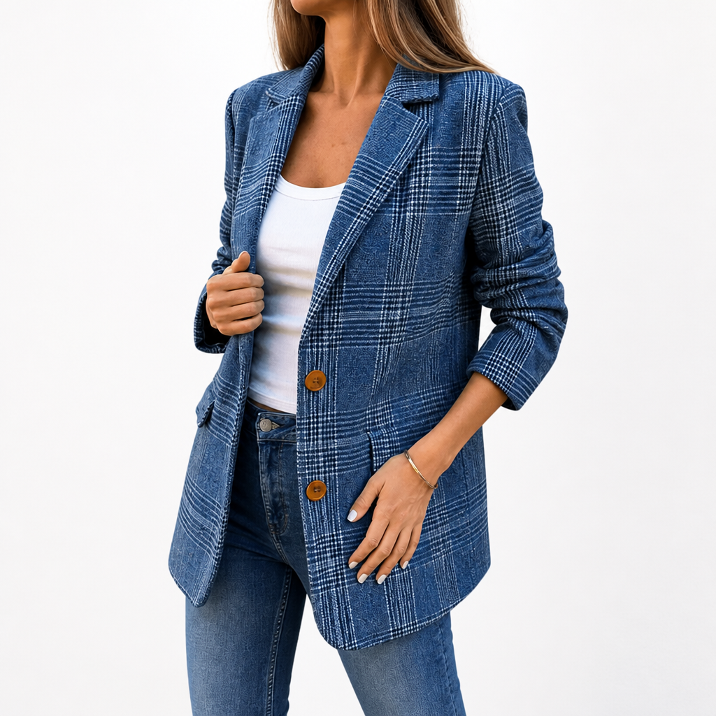Velmira™ — Women’s Tailored Plaid Blazer