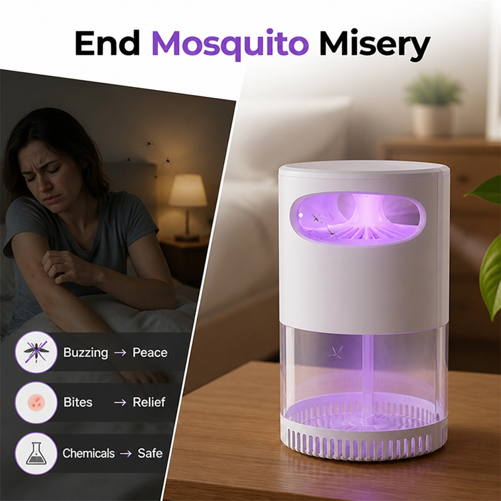 BuzzAway™ UV Mosquito Trap Lamp — Bite-Free, Peaceful Nights