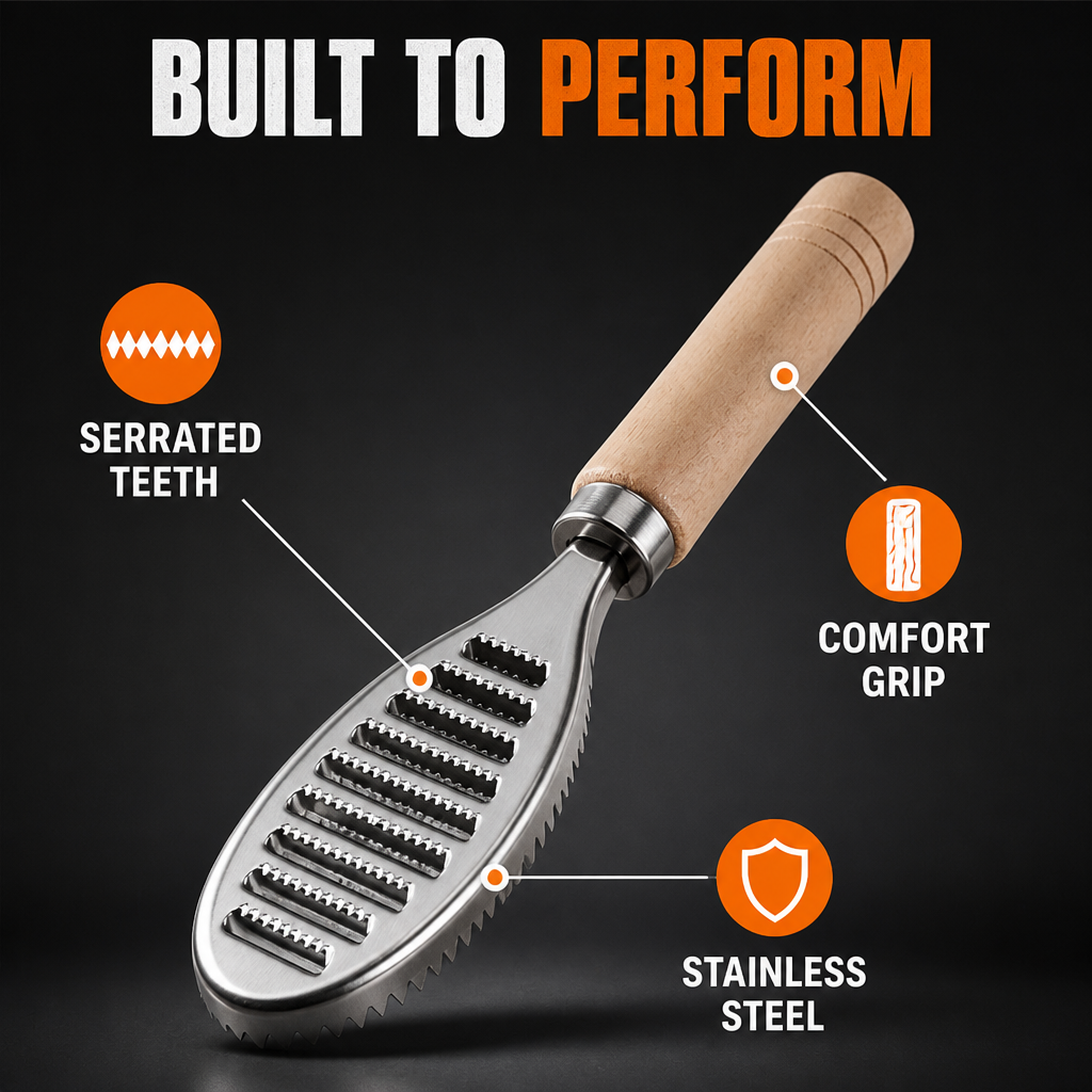 FishScalePro™ — Stainless Steel Fish Scaler