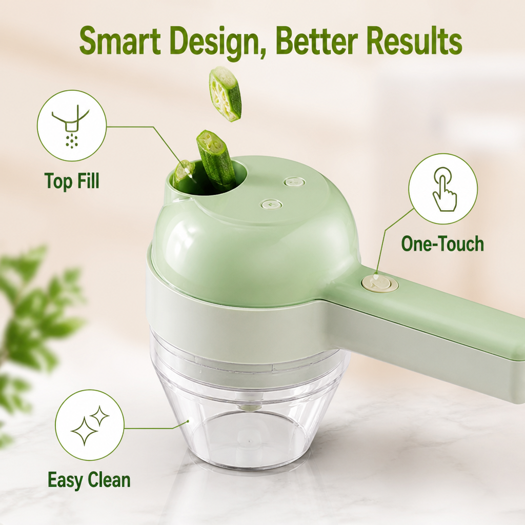 ChopSwift™ 5-in-1 Electric Food Chopper — Prep in Seconds
