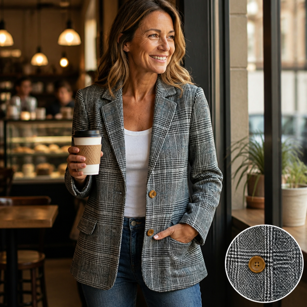 Velmira™ — Women’s Tailored Plaid Blazer