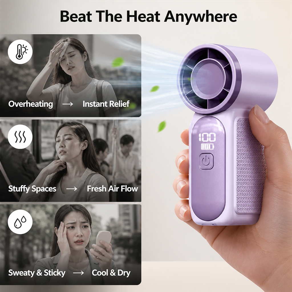 BreezeGo™ — Portable Mini Fan